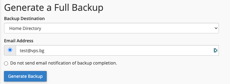 configure your backup